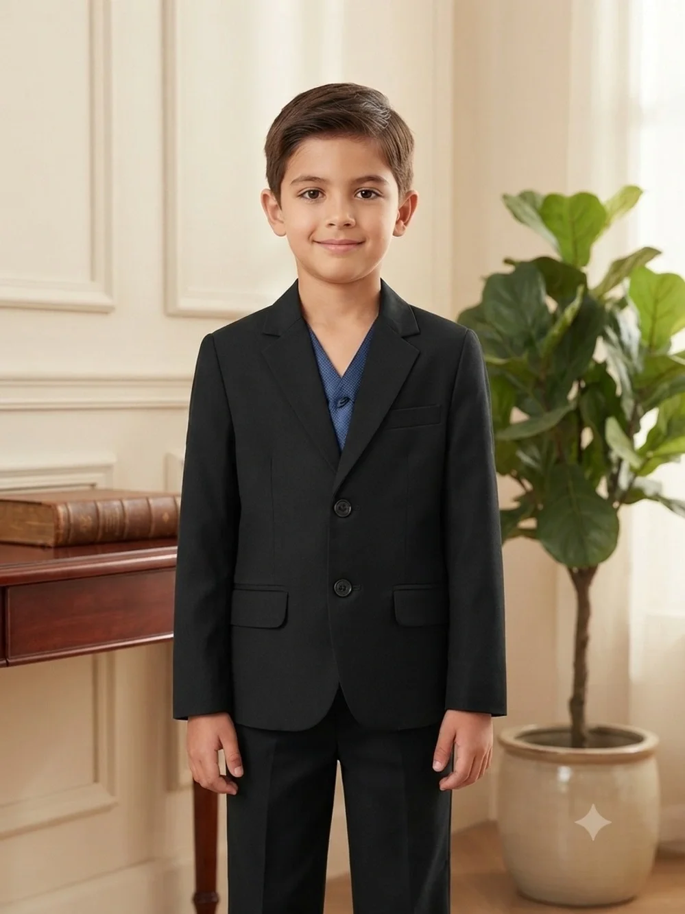 Take 50% OFF- Cat&Jack 2pcsClassic Black Two-Piece Suit Jacket & Pants, Size-6
